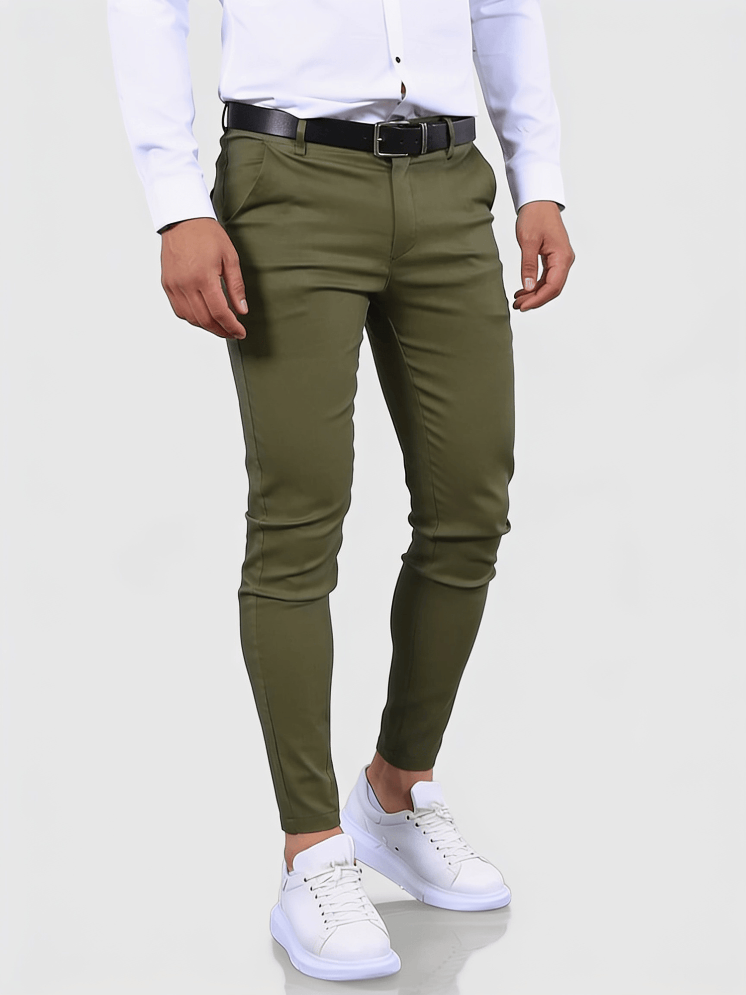 Noa Stretch Pants - Olive Green