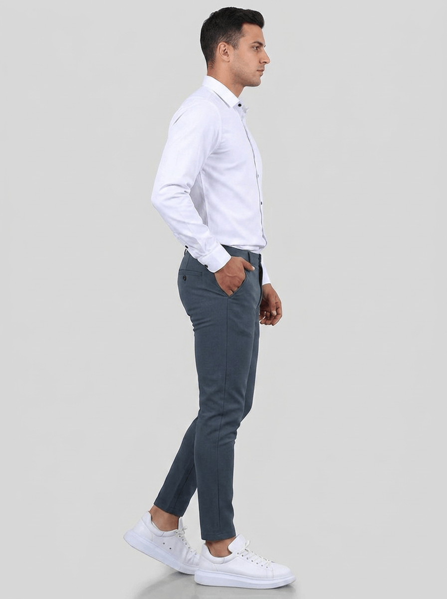Pantaloni Stretch Noa - Blu Pietra