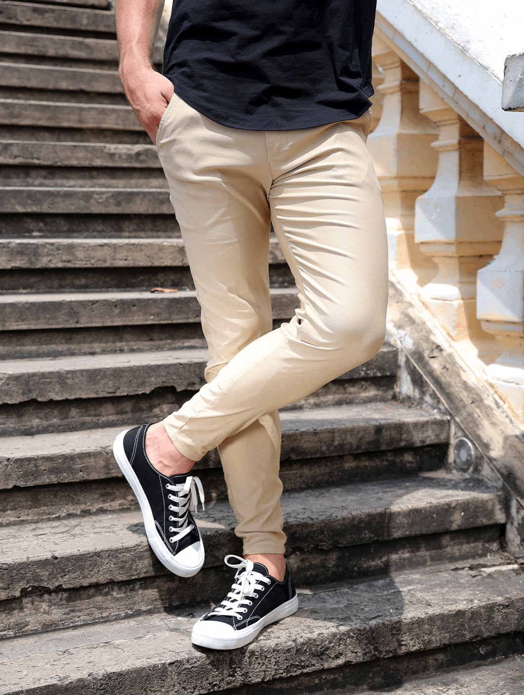 Noa Stretch Pants - Khaki