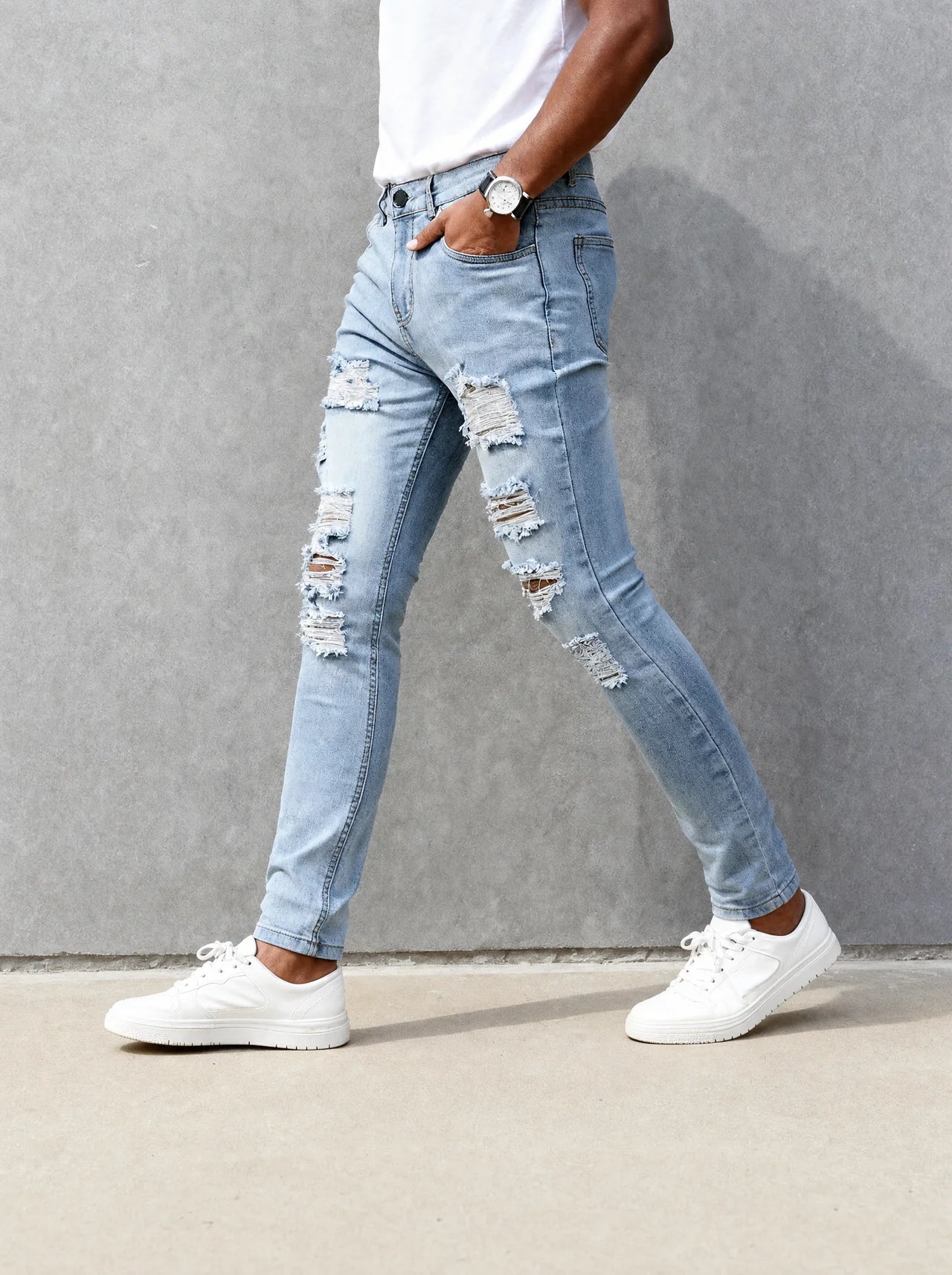 The Orlando Jeans - Ripped Light Blue