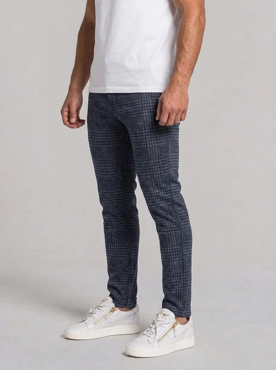 Ottavio Check Trousers - Grey