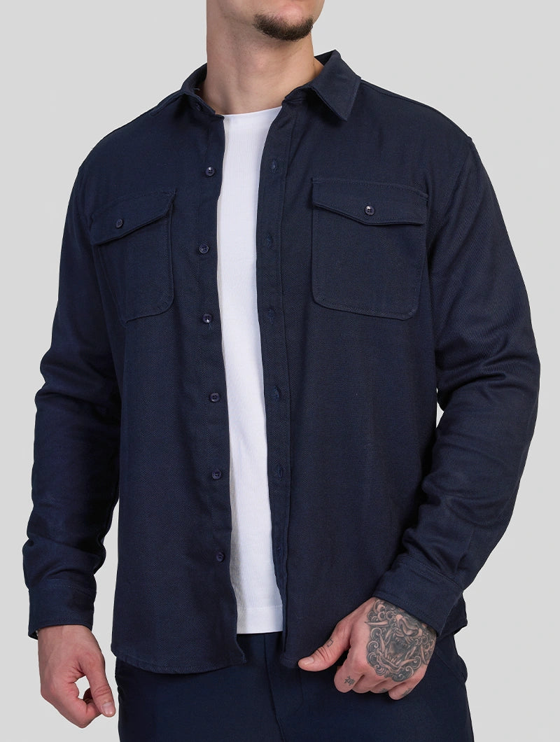 Simon Overshirt - Navy Blue