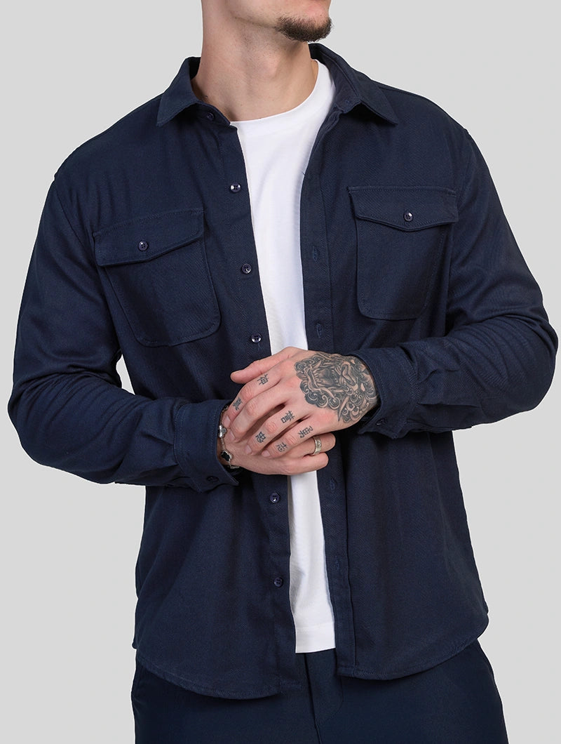 Simon Overshirt - Navy Blue