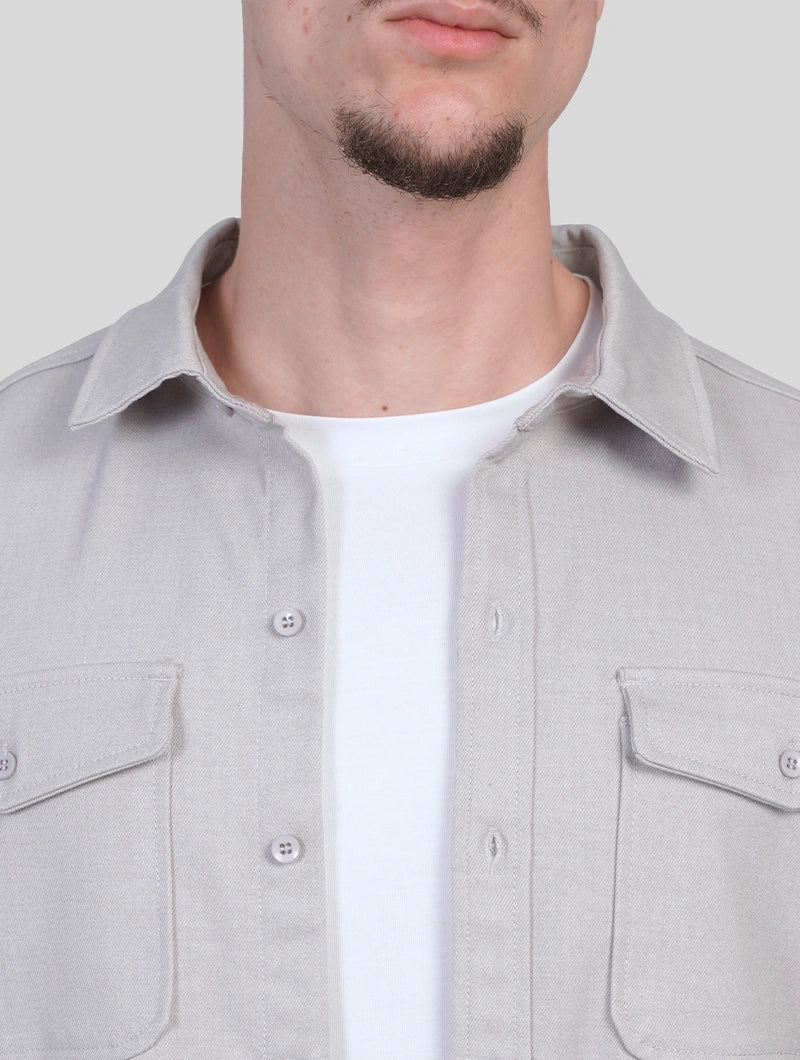 Simon Overshirt - Light Grey