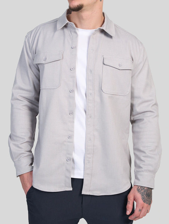 Simon Overshirt - Light Grey