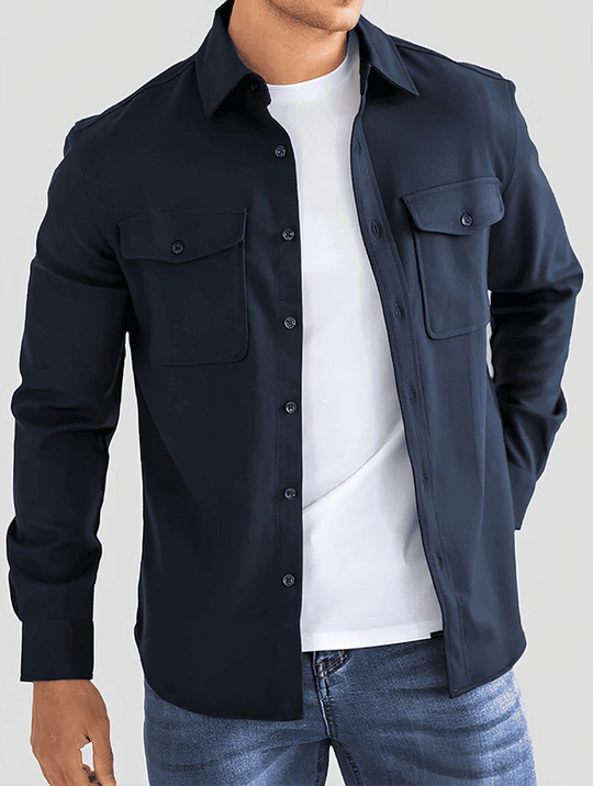 Simon Overshirt - Navy Blue