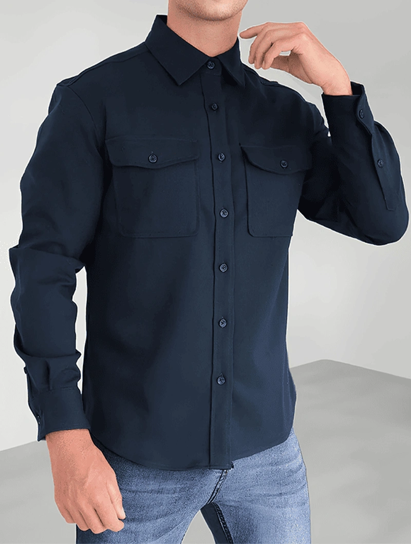 Simon Overshirt - Navy Blue