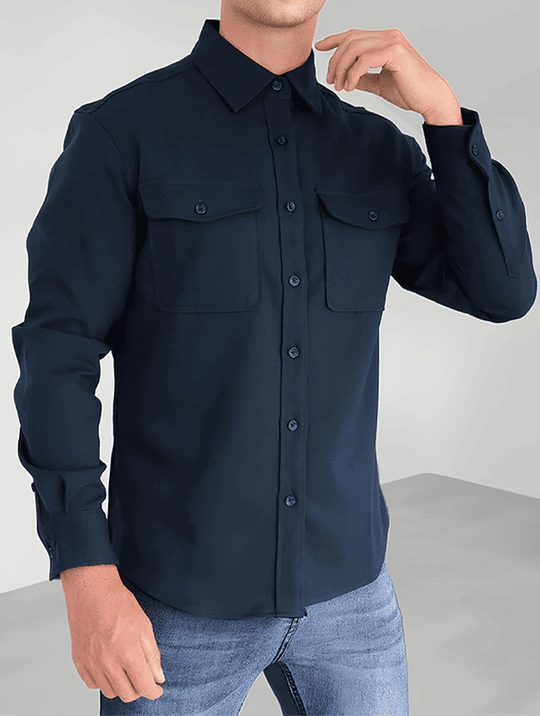 Simon Overshirt - Navy Blue