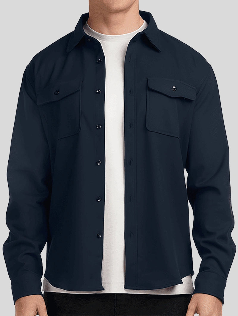 Simon Overshirt - Navy Blue