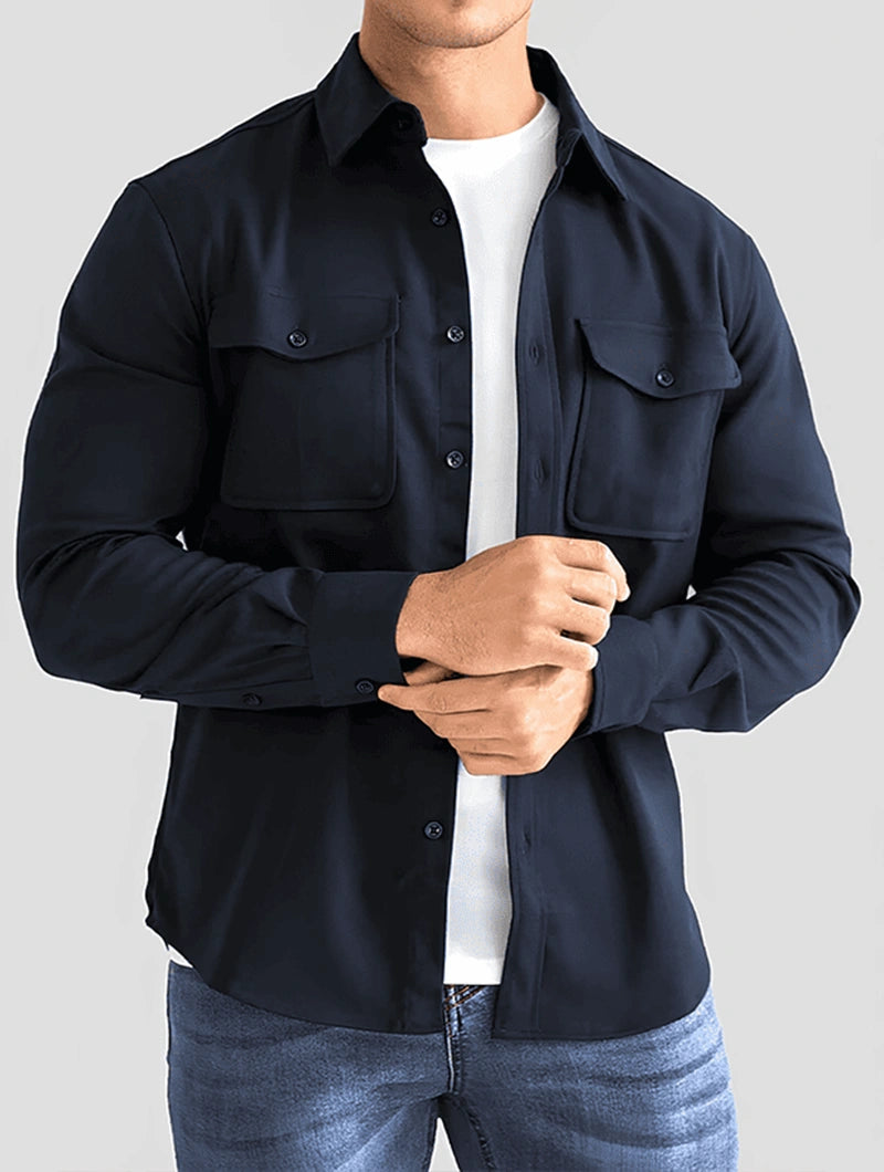 Simon Overshirt - Navy Blue