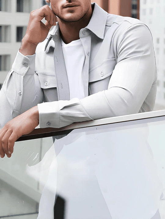 Simon Overshirt - Light Grey