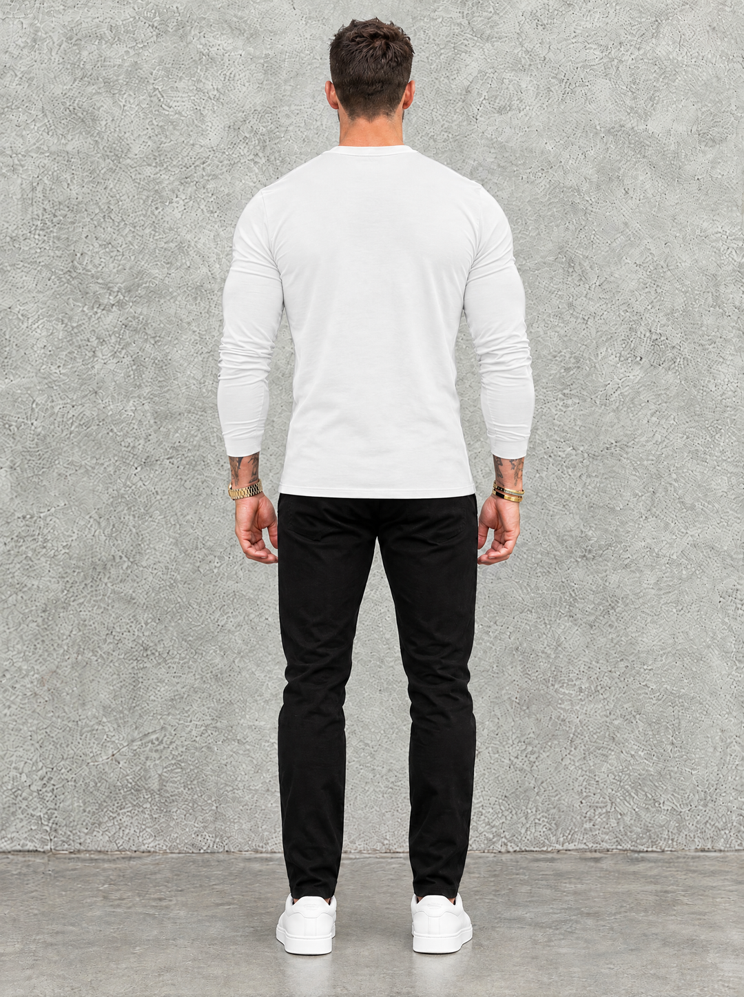 Tano Long Sleeve - White - back view