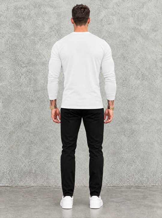 Tano Long Sleeve - White - back view