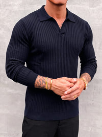 Vileno Knit Polo - Dark Blue