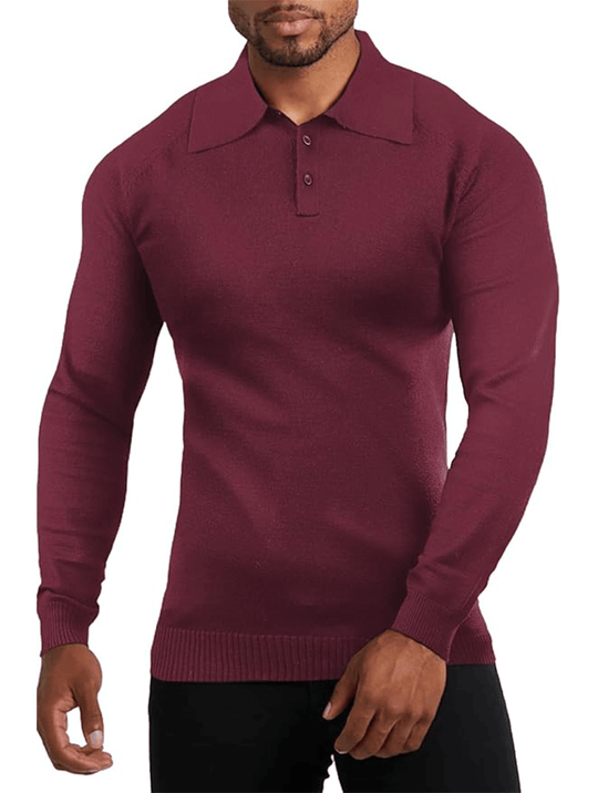 Balinaro Classic Fit Polo Sweater - Rot