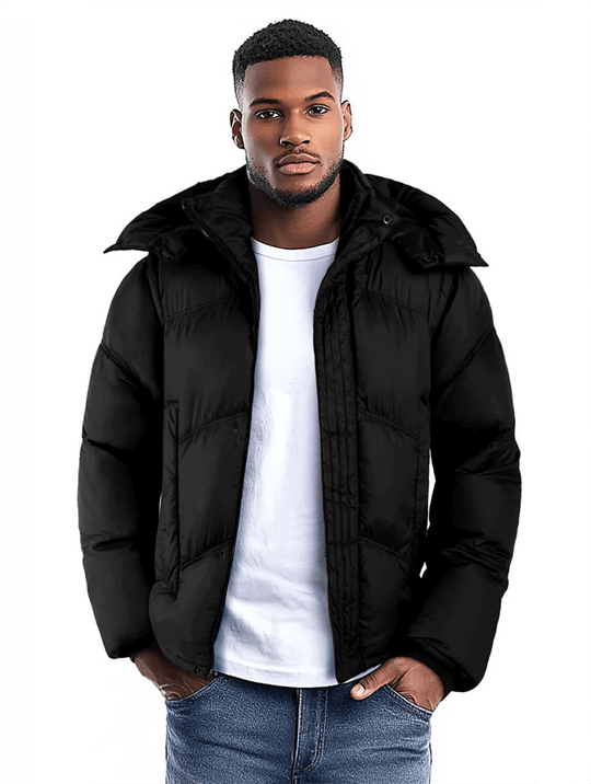 Metro Puffer Jacke - Schwarz