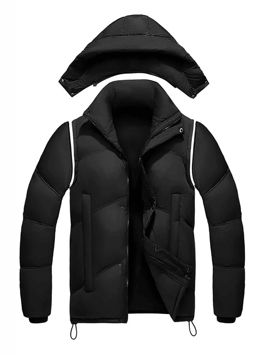 Metro Puffer Jacke - Schwarz