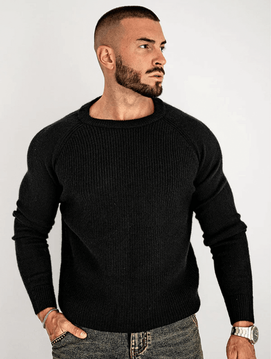 Lorenzo Crew Pullover - Schwarz