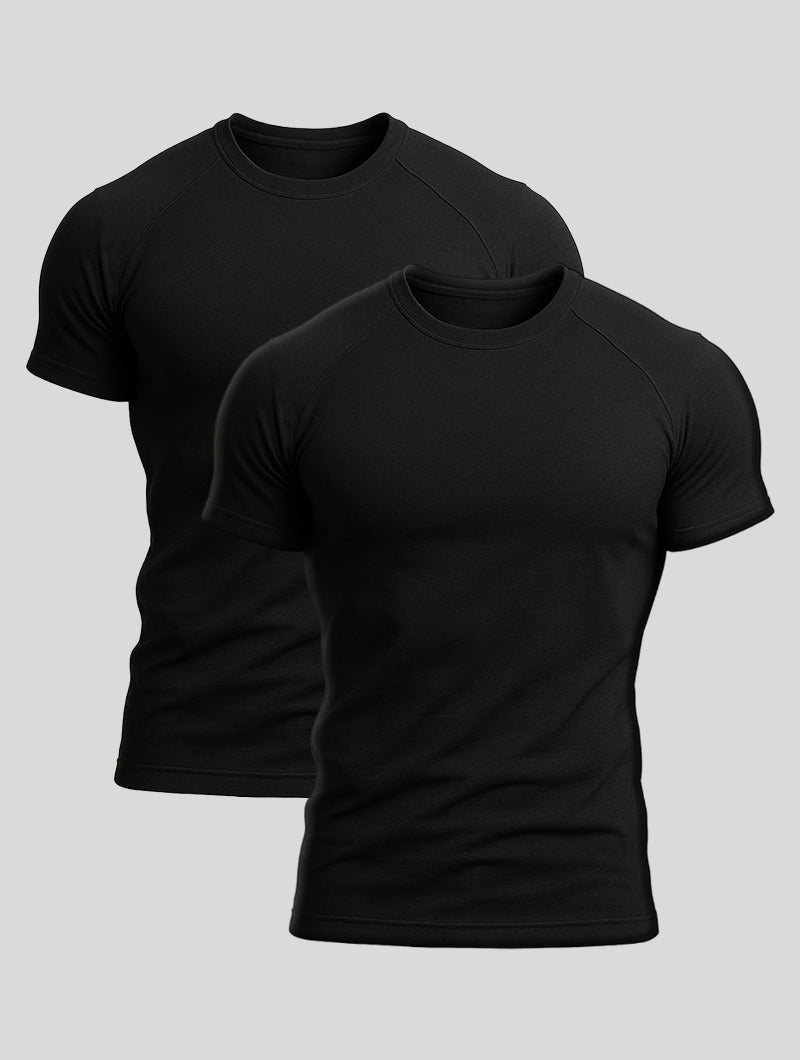 Balinaro Aleano black t-shirt 2 pack for men - slim fit essentials