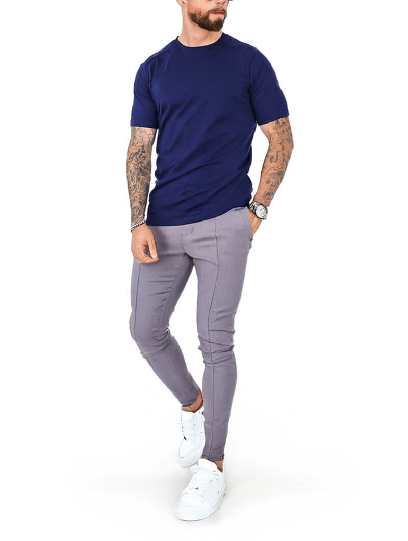 Balinaro Aleano fit navy blue t-shirt for men - modern slim fit style