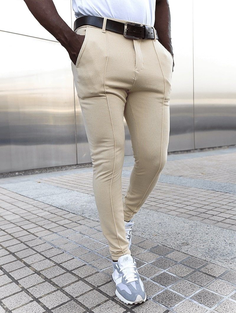 Balinaro Evo men’s khaki trousers - modern slim fit pants