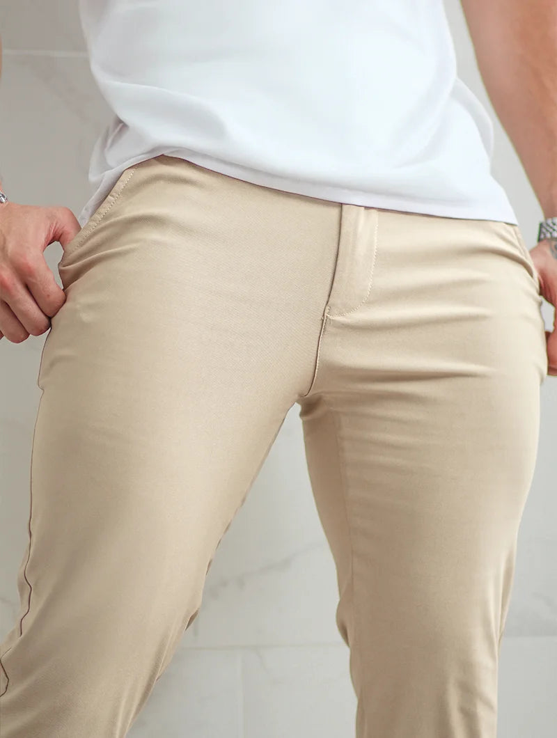 Noa Stretch Calças - Caqui