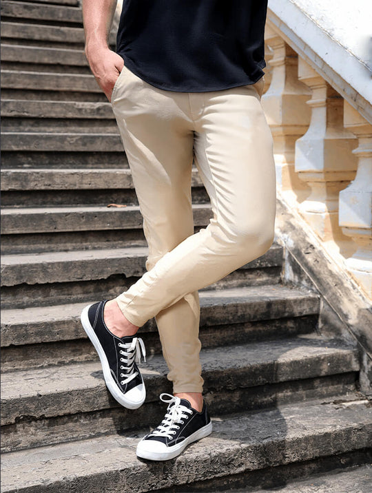 Noa Stretch Calças - Caqui