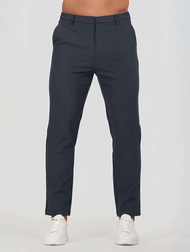 Rocio navy blue stretch pants for men by Balinaro - casual slim fit fashion