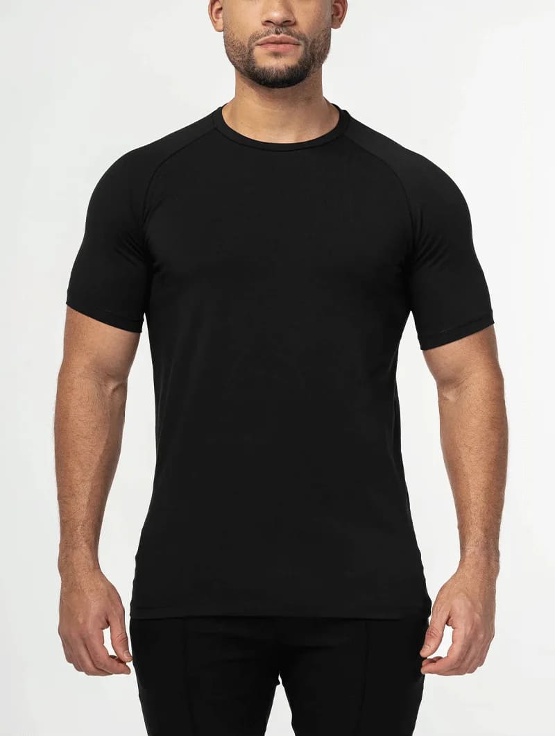 Smart Fit Set | Noa Pants Khaki + Aleano Black T-Shirt