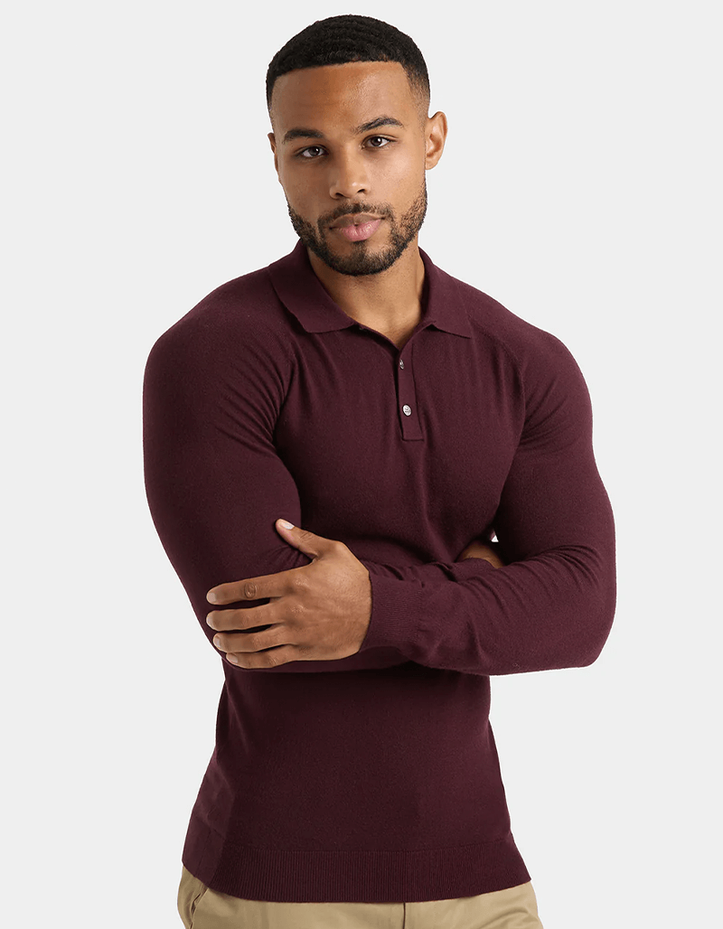 Balinaro Classic Fit Polo Sweater - Rot