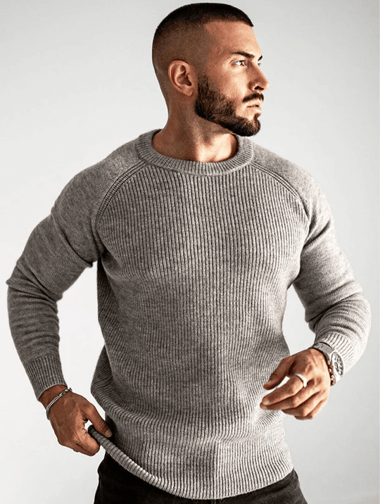 Lorenzo Crew Pullover - Grau