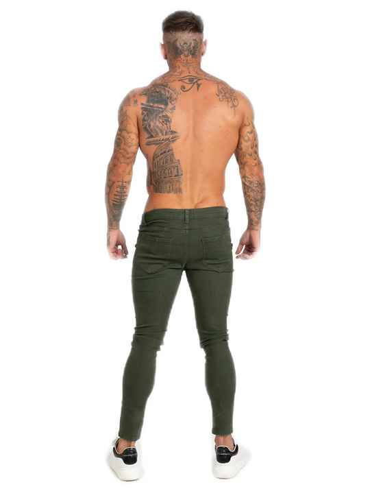 Tyrone Slim Fit Jeans - Olivgrün