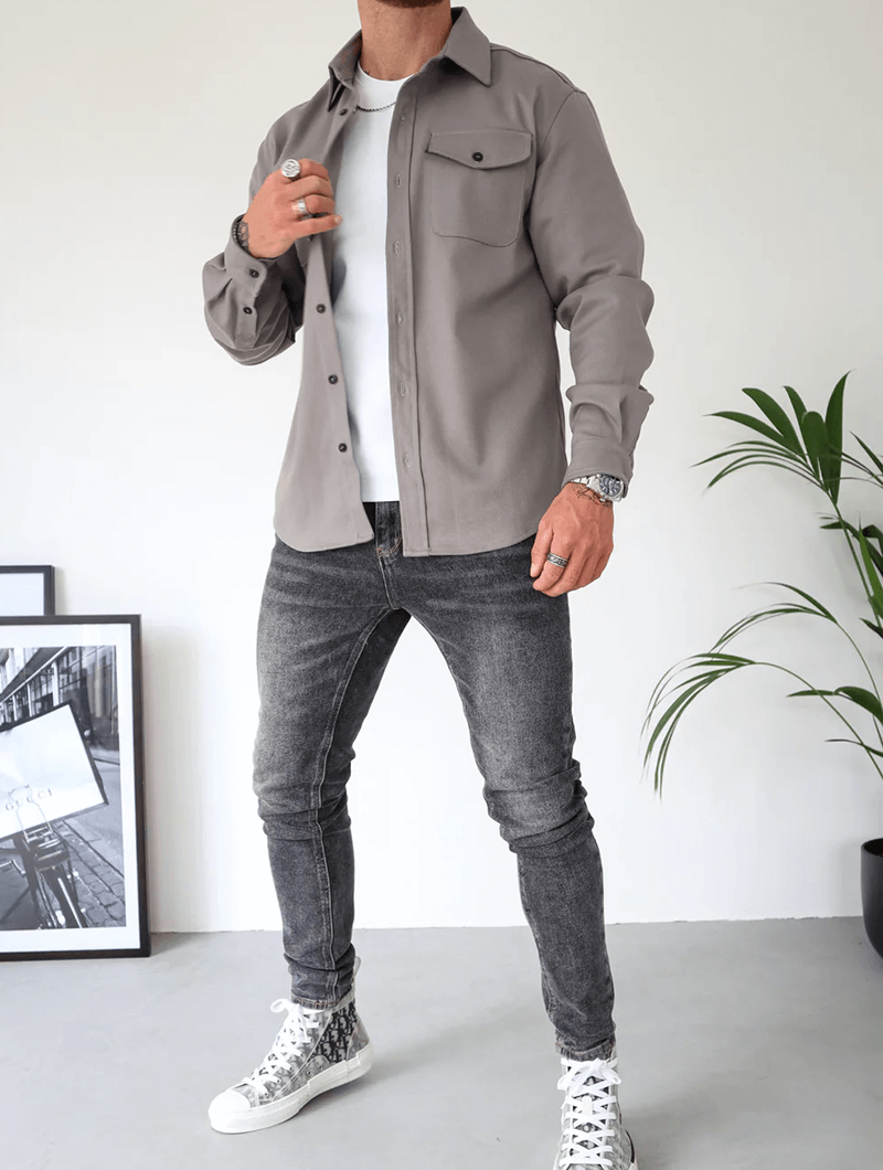 Dano Overshirt - Grau