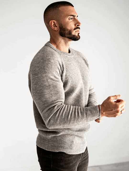 Lorenzo Crew Pullover - Grau