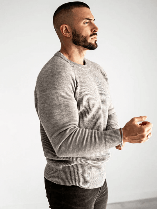 Lorenzo Crew Pullover - Grau