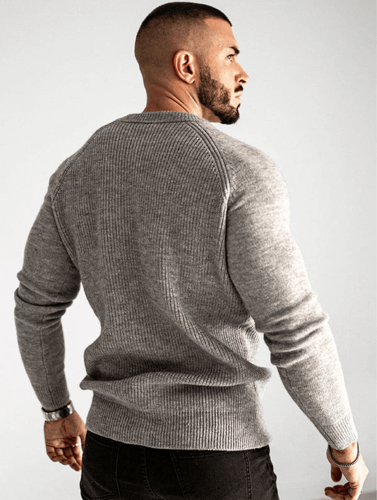 Lorenzo Crew Pullover - Grau