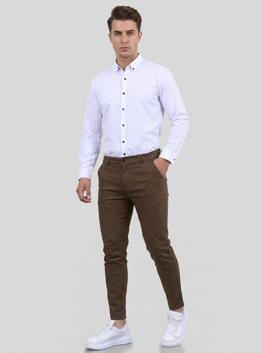 Noa Stretch Pants - Brown