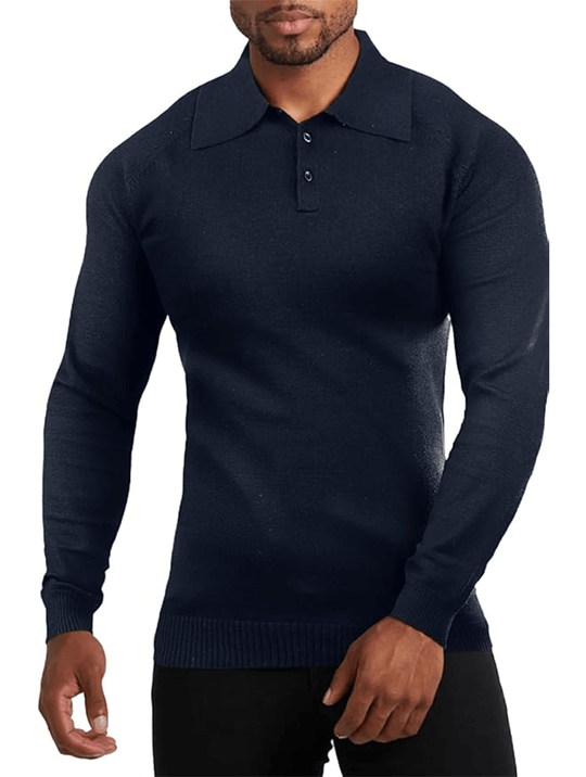 Balinaro Classic Fit Polo Sweater - Marineblau