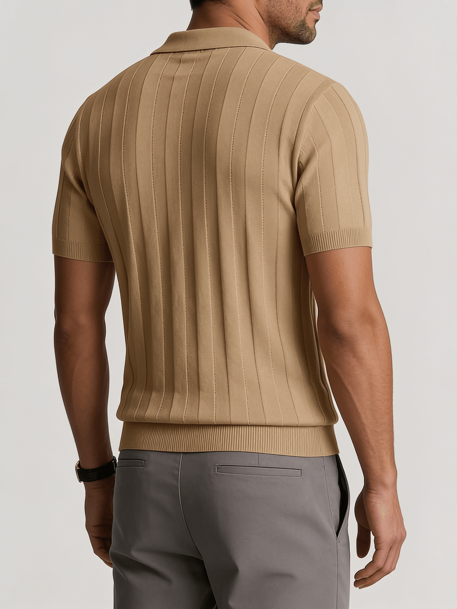 Dante Knit Polo Shirt - Khaki