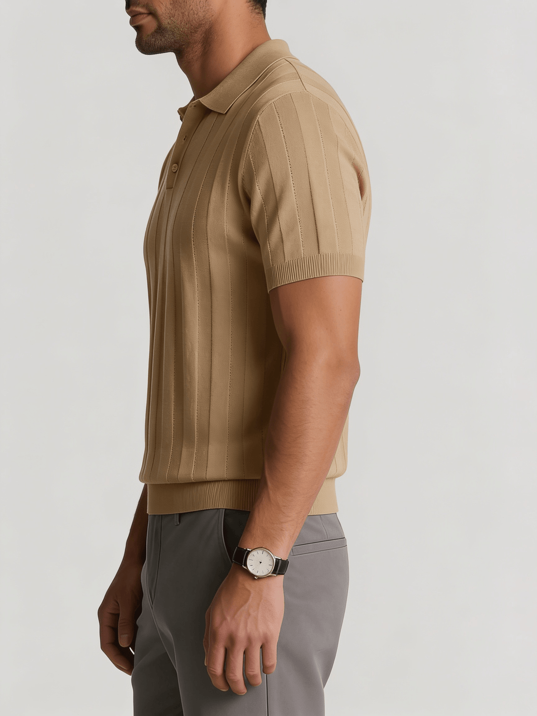 Dante Knit Polo Shirt - Khaki