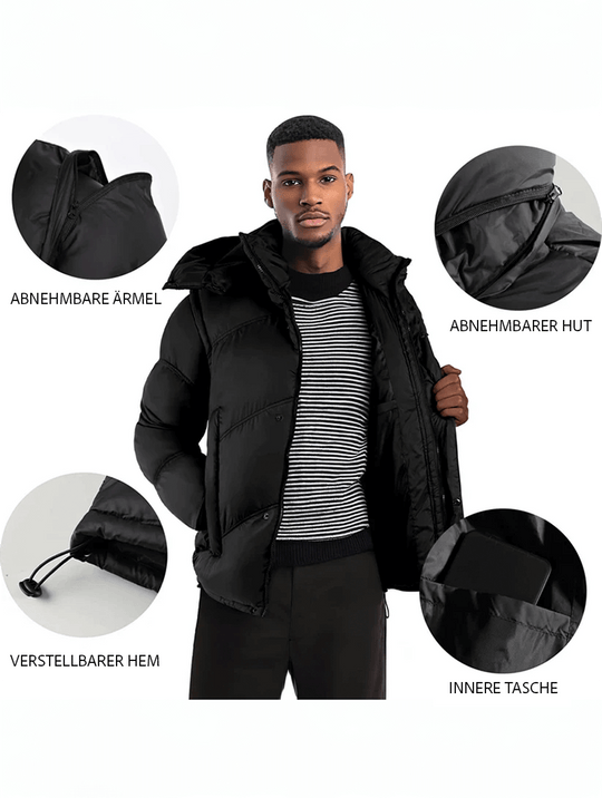 Metro Puffer Jacke - Schwarz